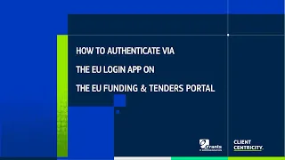 How to authenticate via the EU Login app on the EU Funding Tenders Portal