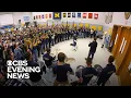 The Michigan Marching Band finds a future recruit