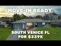 Updated South Venice FL Home Tour 2-Bed 2-Bath with Florida Room Modern Kitchen