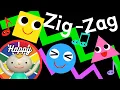 Baby Sensory.【Zig-Zag】High contrast animation with cute sounds. Calm baby. ＃BabySensory