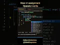 This is how Assignment operator works Subscribe Codezone123