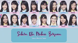 jkt48 sakura kita makan bersama sakura minna de tabeta color coded lyrics idn eng kan 