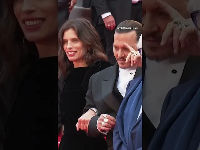 Johnny Depp arrives on the red carpet for opening night of the Cannes Film Festival. #shorts