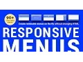 Instant Responsive Menus Tutorial HTML CSS and jQuery