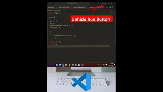 How to reveal the hidden run button in VS Code