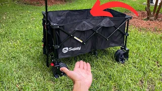 Compact Strong Sekey Folding Wagon With All Terrain Wheels Review 