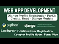 Complete Python Django Tutorial User Profile Create Read Slug Custom Forms