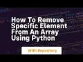 how to remove specific element from an array using python