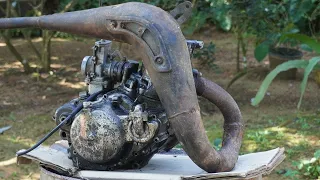 Suzuki TS250X / RH250 2-Stroke Engine Full Restoration | From Rusty to Running Again 🔧🔥