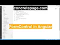 FormControl in Angular
