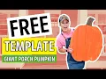 DIY Porch Pumpkin Decor Scrap Wood Project With Free Template