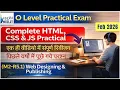 O Level M2-R5 Practical Exam Complete HTML CSS and Java Script Web Designing and Publishing