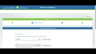 Registering with Comreg and Adding SenderIDs
