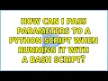 Ubuntu How can I pass parameters to a python script when running it with a bash script
