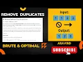 Remove duplicates From Sorted array 26 LeetCode remove duplicates Java DSA Java Telugu