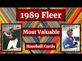 1989 Fleer Baseball Cards - 20 Most Valuable