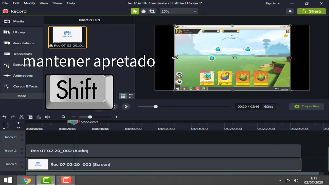 Ajustar o Estirar Vídeos, Imágenes en CAMTASIA STUDIO 9