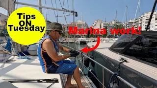 Tips on Tuesday – Somedays ya have a bunch of work.  Workin’ in the marina.