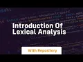introduction of lexical analysis