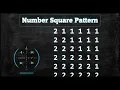 122 Number Square Pattern without any pre-defined method using while loop in Python