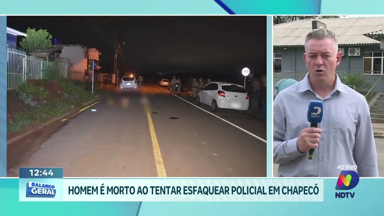 Confronto em Chapecó: Homem é Morto Após Atacar Policial com Faca durante Abordagem