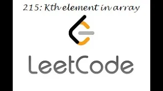 LeetCode 215 Kth Largest Element in an Array Median