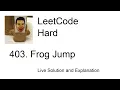 403 Frog Jump Leetcode Hard