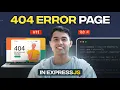 How to Handle a 404 Error Page in Express JS