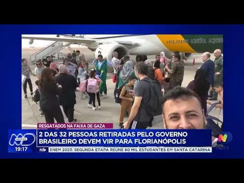 32 resgatados da Faixa de Gaza chegam ao Brasil na noite desta segunda-feira