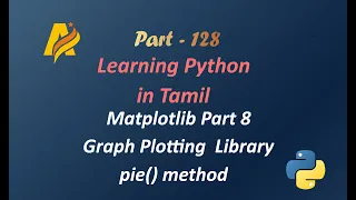 Python Programming in Tamil Matplotlib Visualization Library Part 8 pie method in Python