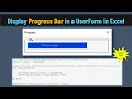 How to Display a Progress Bar in a UserForm in Excel and VBA Step by Step Tutorial