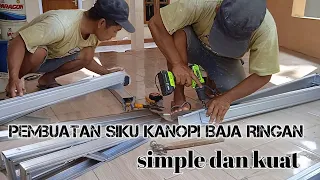 Thumbnail Tutorial membuat siku kanopi baja ringan