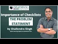 Important of checklist the problem statement