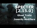 GHOST TRAITS 13 INSANITY MODIFIERS - Roblox Specter Update 2 15 0
