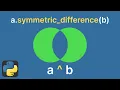 Python Set Symmetric Difference Method and Operator Tutorial