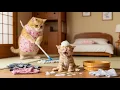 Download Lagu 💦 Oops! Kitten Falls While Helping Mama Cat Clean the House Scatters Laundry Everywhere 🧺🧹#mamacat