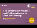 How to Contact Attendees Publish a Course in Odoo 15 eLearning LMS Software Odoo eLearning
