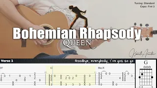 Download Bohemian Rhapsody - Queen | Fingerstyle Guitar | TAB + Chords + Lyrics MP3