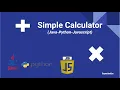 Simple Calculator with Java Python and JavaScript