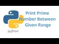 Prime Number in Python Print Prime Number in Given Range While Loop in Python tutorial Urdu hindi