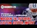 Madden 24 Tutorial How to import the NEWEST ROSTER UPDATES and 2024 NFL DRAFT into Madden 24 on PS5