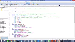 interface implementation in PHP