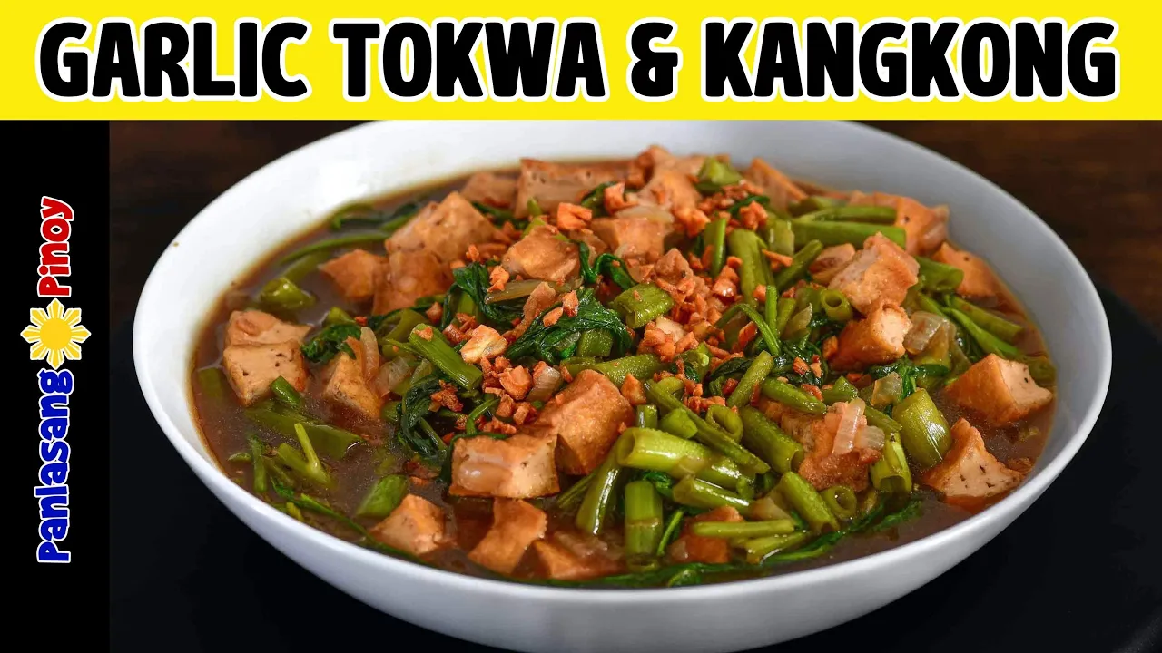 Garlic Tokwa and Kangkong   Murang Ulam Budget Recipe