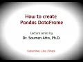 How to create Pandas DataFrame iloc loc Saving a DataFrame in file