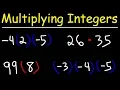 Multiplying Positive and Negative Numbers - Integer Multiplication