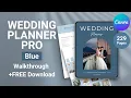 Wedding Planner Blue Editable Canva Template Walkthrough Printable Custom Digital Free Download