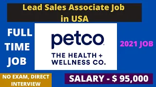 Lead Sales Associate Job-Petco Animal Supplies Now Hiring Best Jobs opportunities in USA USA Job