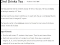 Chef Drinks Tea Problem Code TEA