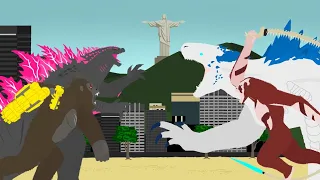 Godzilla Kong Vs Skar King And Shimo The Final Showdown In Rio 