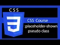 CSS Style form elements placeholder-shown pseudo-class